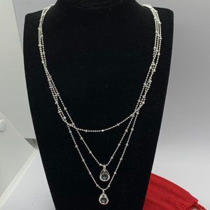 Authentic UNO De 50 Necklace-STARS' RAIN NECKLACE with Jewelry Pouch